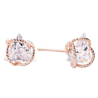 ENMOKI Geometric Triangle Cubic Zirconia Gold Stud Earrings for Womens&hellip;