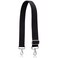 Allzedream Thick Purse Strap Wide Adjustable Replacement Crossbody Bag Handbag (Black-Silvery Hardware)