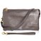 Clutch Purse Wristlets for Women - Dark Silver Wristlet Purse Women, Vegan Clutch Purses for Women, Vegan Leather Dark Silver Metallic Purse, Gunmetal Silver Crossbody Purse, Small Wristlet Wallets