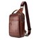 Leather Sling Bag Backpack for Men Women Outdoor Travel Hiking Business Shoulder Crossbody Chest Pouch Pack Casual Work Office Handbag Tote