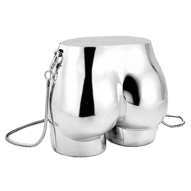 Huwzder Design Evening Clutch Handbags Mini Silver Acrylic Purse for Women Novelty Funny Silver Crossbody Unique Shoulder Bag (silver)