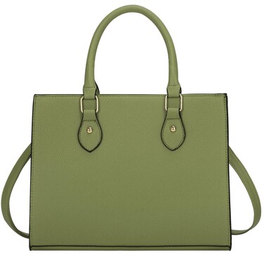 Beaguful Classic Top Handle Bags with Zipper Vegan Leather Crossbody Bags Casual Tote Handbags for Women Army Green