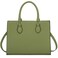 Beaguful Classic Top Handle Bags with Zipper Vegan Leather Crossbody Bags Casual Tote Handbags for Women Army Green