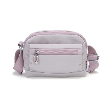 ETidy Nylon Small Womens Crossbody Bag Casual Shoulder Handbag Mini Purse With Adjustable Strap(Light Pink Purple)
