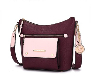 MKF Collection Crossbody Bag for Women, PU Leather Pocketbook Handbag &ndash; Designer Side Messenger Purse, Shoulder Crossover Handbag By Mia K