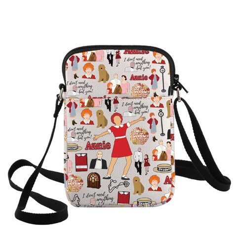 G2TUP Annie Broadway Musical Crossbody Bag Annie &amp; Grace Fans Gift Orphan Annie Shoulder Bag Annie Musical Merchandise (Annie CB)