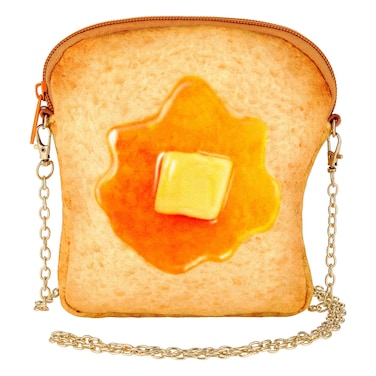 Mixweer Toast Purse Butter Toast Shoulder Bag Crossbody Handbag Novelty Purse with Strap Messenger Food Purse Pouch for Women (Butter, Honey)