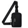 RDMODO Sling Bag for Men, Small Crossbody Bags for Women, Water Resistant Nylon Casual Chest Bag with Adjustable Strap, Lightweight Dual Pocket Shoulder Bag for Travel Walking Jogging (Black)