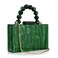 Buric Women Acrylic Clutch Purse Leopard Print Evening Bag Chain Formal Handbag Party Bridal Wedding Clutch Purse for Women (Green)