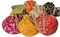 Pack of 5 Handmade Women&#39;s Velvet Embroidered Potli Purse Bag Pouch Drawstring Bag Indian Potli Handbag