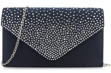 BBjinronjy Clutch Purses for Women Evening Bag Formal Rhinestone Handbags for Wedding Party Cocktail Prom Dinner (Navy-2)