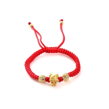 Chinese New Year Dragon Red String Bracelet Adjustable Lucky Red Chinese Zodiac Animal Dragon Charm Bracelet New Year Jewelry Gifts for Women Men-Dragon Bead