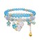 CJIAYUJEW Cute Bracelet Crystal Pearl Bracelet, Anime Elastic Stretch Crystal Bead Bracelet Lovely Cartoon Elastic Beaded Bracelets for Women(E, adjustable)