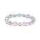 HANGINTHERE Aurora Crystals Beaded Stretch Bracelet for Women Trendy,7 in, 8 mm/3 mm Beads, Gift Box
