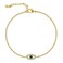 Lit Wall Gold Evil Eye Bangle, 18K Gold Plated Bracelet for Women, Medium Length