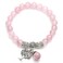 Jovivi 8MM Natural Rose Quartz Gemstone Beads Healing Crystal Stone Point Life Tree Lucky Charm Stretch Bracelet for Women Jewelry