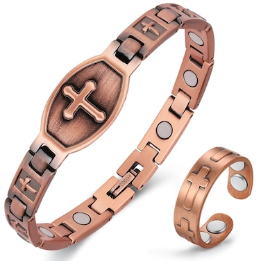 Cigmag Copper Bracelets for Women, Magnetic Bracelets for Women with Ultra Magnets, 99.99% Pure Copper Adjustable Mother's Day Jewelry Gift, with Sizing Tool