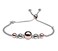 Cherished Moments Bolo Bracelet for Women in .925 Sterling Silver with Rose-Gold Plated Accents Adjustable 6"- 9