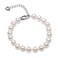 DENGGUANG Natural Pearl Bracelets for Women, 925 Sterling Silver 6-7mm White Freshwater Cultured Pearls Bracelet with 6.5" Pearl Chain, Christmas Jewelry Gifts for Wife Mom