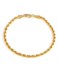 Waitsoul 18K Gold Bracelet for Men 3mm Diamond-Cut Rope Chain Bracelet for Women 8 Inch