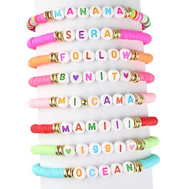 ARZASGO Friendship Bracelets Colorful Beaded Bracelet Set for Women Outfits Jewelry Set for Sisters BFF (8-Karol)