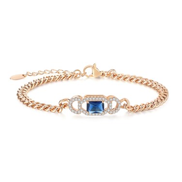 POSUR Crystals 14K Gold Plated Bracelets for Women (Blue 02)