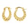 FAMARINE 14K Gold Plated Twisted Hoop Earrings for Women Small Gold Hoops Chunky Earrings Gift