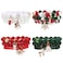 Budsmile 4 Set Christmas Beaded Stretch Bracelets Elk Snowman Bell Snowflake Stanta Hat Xmas Tree Friendship Jewelry Merry Christmas Jewelry
