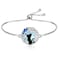 Black Cat Bracelet Filigree Moonstone Filigree Butterfly Cat Bracelets for Women Sterling Silver Halloween Cats Lover Gifts