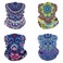 SMEHCF 4 Multipurpose Bandanas for Women Men Headband Balaclava Hair Head Scarf Face Half Airsoft Paintball Mask Neck Gaiters Breathable Reusable Washable Lotus
