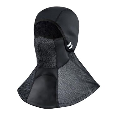 BaronHong Balaclava Face Mask for Women with Ponytail Hole Neck Face Cover Moisture Wicking for Ski Motorcycle Cycling(Black,M)
