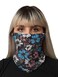 Motique Accessories Seamless Face Mask Bandana Tube Scarf - Blue Pink Flowers