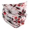 Motique Accessories Seamless Face Mask Neck Gaiter Tube - White with Red Flowers