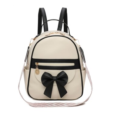 I IHAYNER Girls Mini Backpack Cute Bowknot Leather Backpack for Girls Designer Small Shoulder Bag Fashion Handbag for Women Black