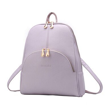 Nevenka Backpack Purse for Women Casual Shoulder Bag PU Leather Zipper Closure Adjustable Strap