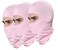 Pack of 3 Thin Pink Balaclava Sun Mask for Outdoor Women Motorcycle Airsoft Fishing Hunting Mask