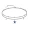 CHIC &amp; ARTSY Sea Turtle Anklet 925 Sterling Silver Sea Turtle Anklet Blue Cz Turtle Anklet Cute Turtle Anklets for Women Beach Layered Ankle Bracelets Adjustable Animal Anklet Bracelet