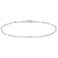 Michael Zweig White Silver Diamond Cut Oval Link Chain 10" Ankle Bracelet