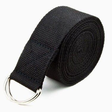 Gowhog Yoga Strap for Stretching, Yoga Belt Strap for Stretching with Adjustable Buckle, 5.9 Ft for Yoga &amp; Pilates &amp; Gym Workouts, Stretch, Improve Flexibility &amp; Maintain Balance, Black