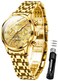 OLEVS Womens Watches Chronograph Luxury Diamond Dress Gold Wrist Watches Stainless Steel Waterproof Luminous