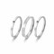 Purity Rings for Women, 3Pcs Thin Stackable Rings, Silver Cross Ring for Women, Dainty 14K Plated Gold Ring for Women Size 5-11 (Silver Cross Ring, 5)