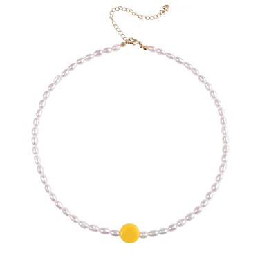 Miss Pink Pearl Necklace Choker For Wome Y2K Boho Beaded Necklace Handmade Cute Summer Beach Freshwater Pearl Jewelry Gifts