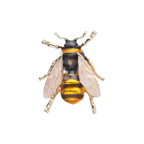 Cute Red Crystal Bee Brooch Pin Rhinestone Animal Lapel Brooches Novelty Funny Pins Fashion Jewelry Suit Brooches Accessories for Women Men (Black enamel bee)