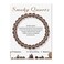 tenghong2021 Natural Stone Healing Crystal 8mm Beaded Bracelet Stretch Healing Anxiety Relief Yoga Jewelry with Inspirational Message Card Semi-Precious Gemstone Bracelets for Women Men-Smoky Quartz