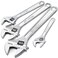 Topline 4-piece Adjustable Wrench Set with Wide Handle, Included 12-In, 10-In, 8-In, 6-In, Adjustable Wrench Set with Measurement Scales, Perfect for Plumbing, Home and Garage Applications