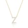 PAVOI 14K Yellow Gold Plated Cubic Zirconia Initial Necklace   Letter Necklaces for Women   Z Initial