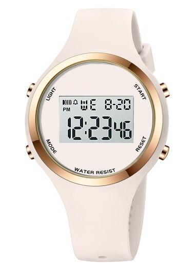 XCZAP Outdoor Sport Watches Alarm Clock 5Bar Waterproof LED Digital Watch (AllOffWhite)