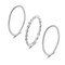SILBERTALE Knuckle Rings for Women Men Sterling Silver Thin Twist Rope Stacking Mid Finger Rings Wedding Band Enhancer Comfort Fit Size 6
