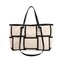 Women Large Leather Woven Shoulder Bag Crossbody Bag,Ladies Top Handle Satchel Tote Work Bag with Matching Clutch