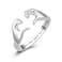Fookduoduo 925 Sterling Silver Ring Inspirational Jewelry adjustable Wrap Open Rings for Women （I love that you're my daughter